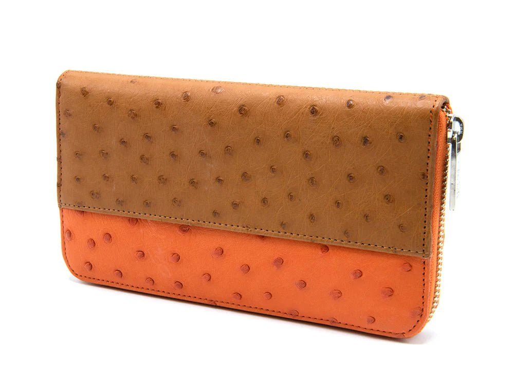 Introducing the Cango Two Tone Ostrich Leather Wallet - Ostrich2Love