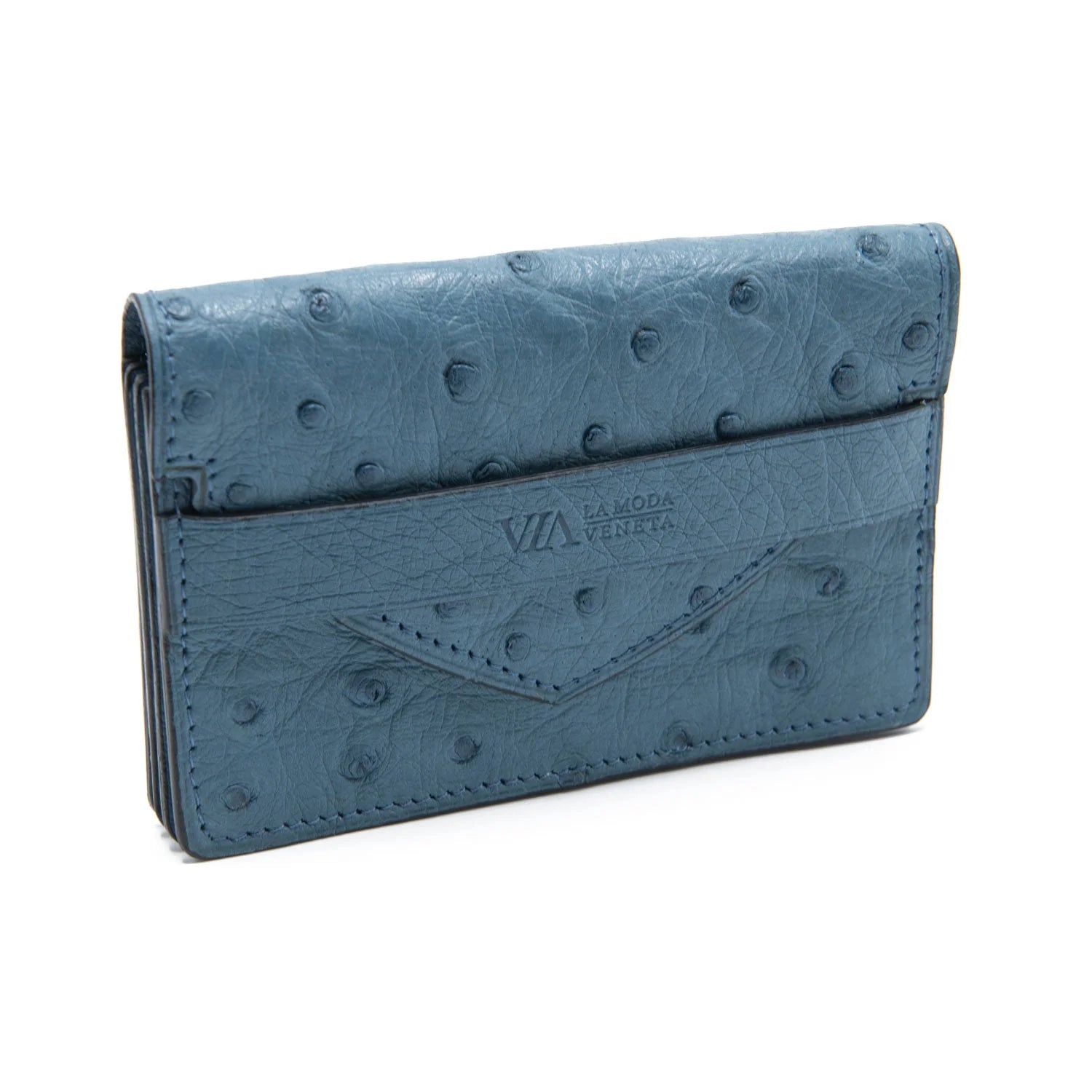 Introducing the "Indiana": The Exquisite Ostrich Leather Envelope Small Card Holder - Ostrich2Love