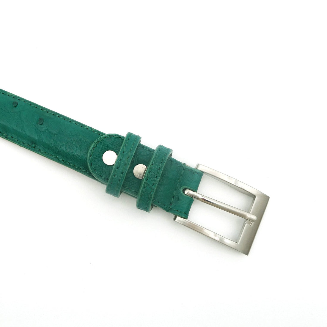 Emerald Green Ostrich Belt - Ostrich Leather Belt