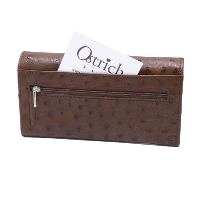 Large Classic Ostrich Leather Wallet - Ostrich Leather Wallet