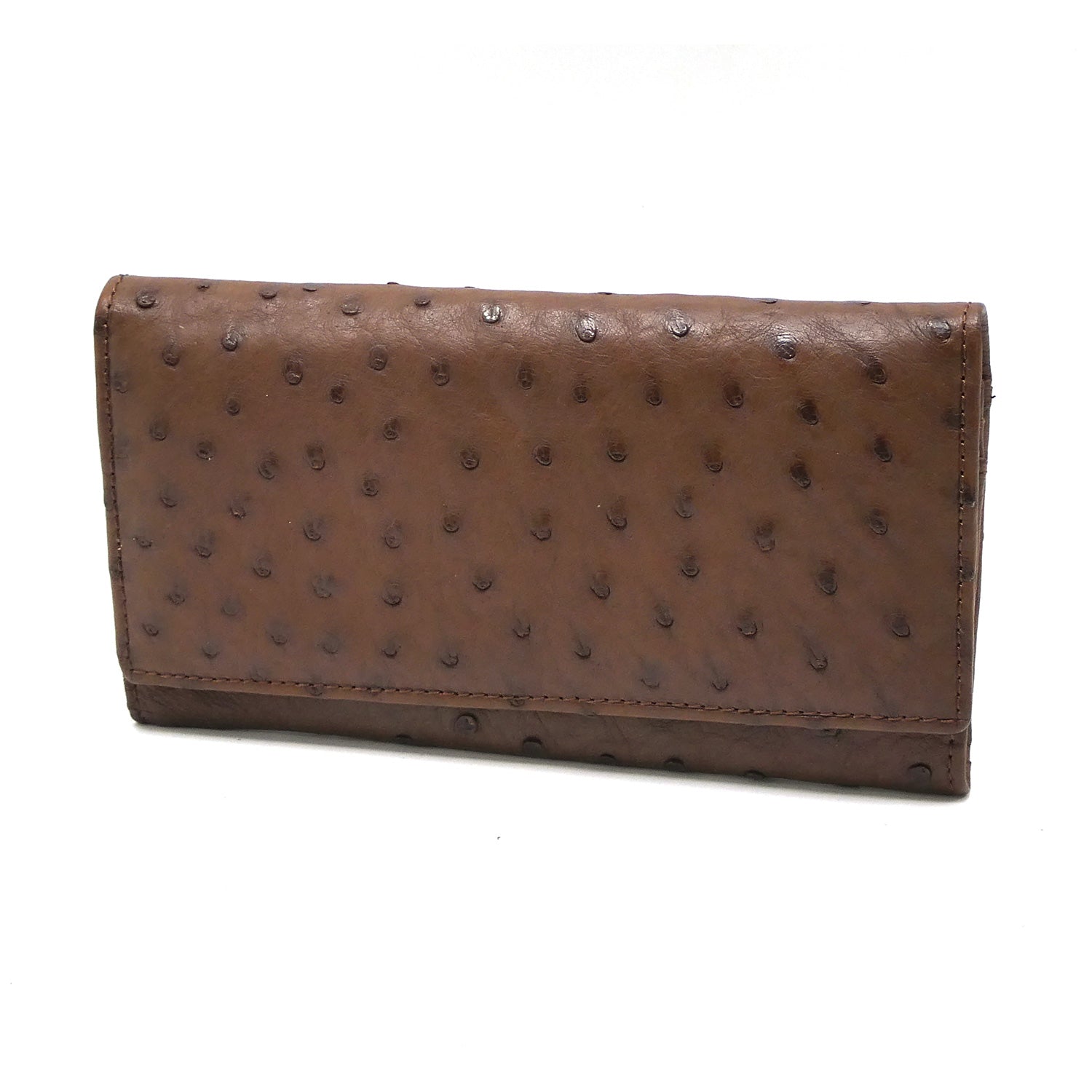 Large Classic Ostrich Leather Wallet - Ostrich Leather Wallet