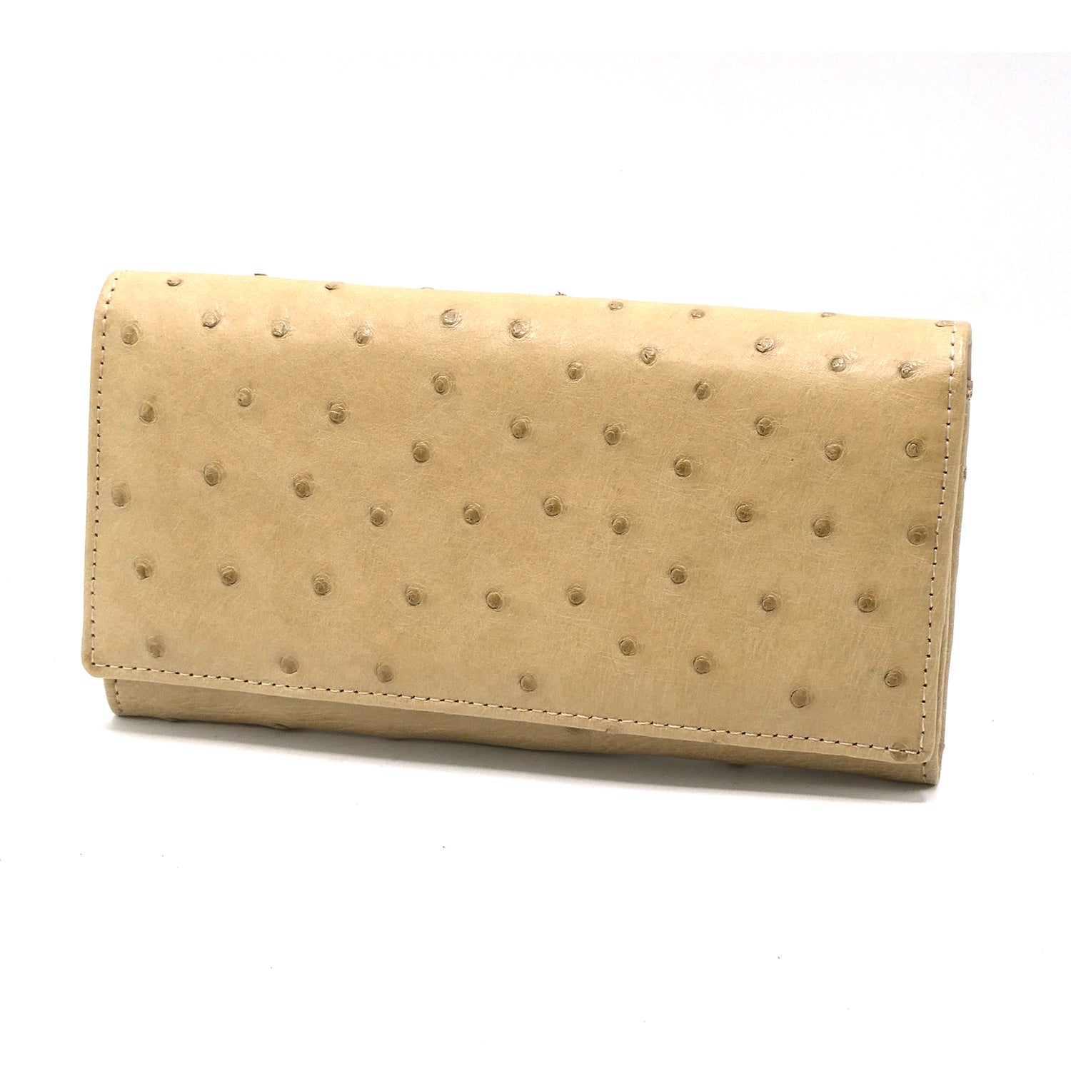 Large Classic Ostrich Leather Wallet - Ostrich Leather Wallet