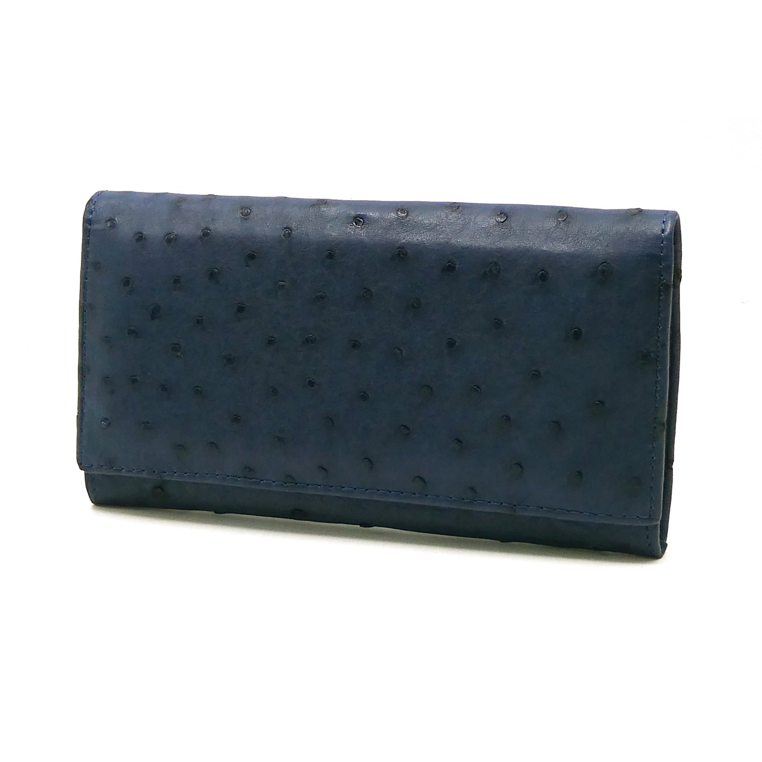 Large Classic Ostrich Leather Wallet - Ostrich Leather Wallet