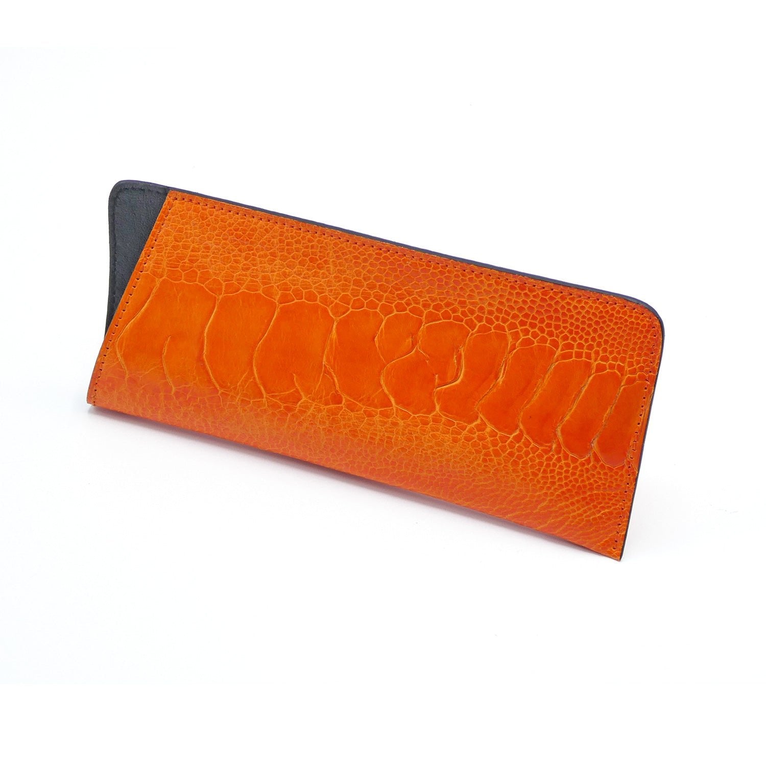 Luxury Ostrich Shin Leather Glasses Case - Ostrich Leather Wallet