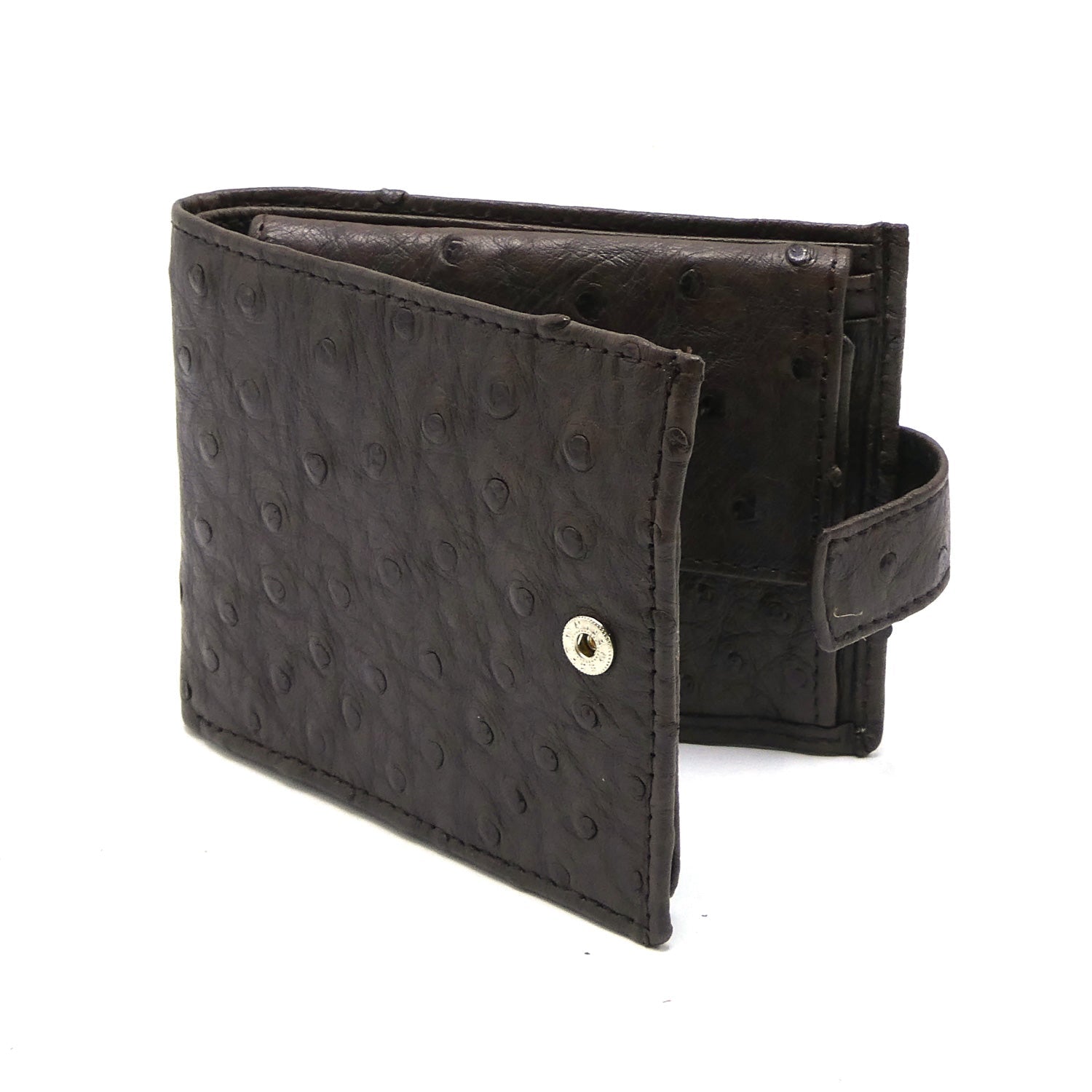 Ostrich Leather Diamond Wallet - Ostrich Leather Wallet