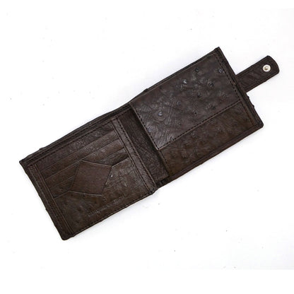 Ostrich Leather Diamond Wallet - Ostrich Leather Wallet