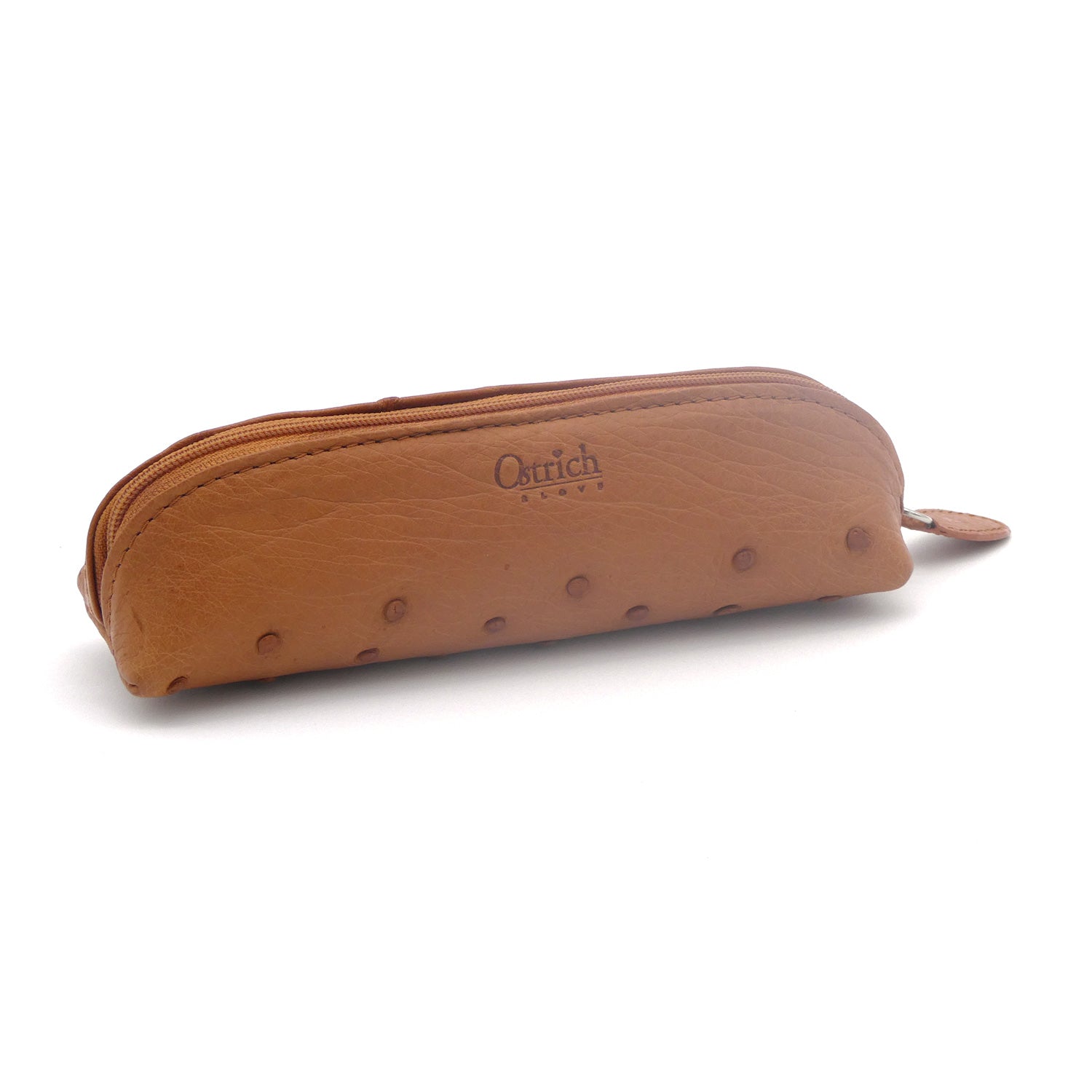 Ostrich Leather Pencil/Specs Case - Ostrich Leather Glasses Case