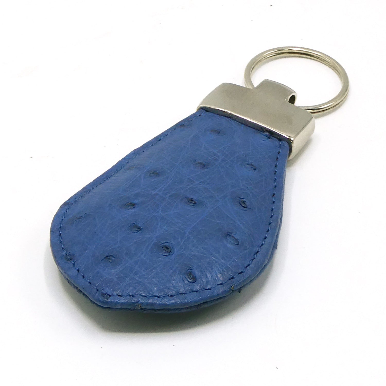 Ostrich Leather Teardrop Keyring - Keyrings