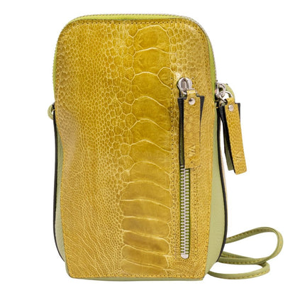 Ostrich Shin Leather Phone Bag - Ostrich Leather Bag