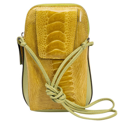 Ostrich Shin Leather Phone Bag - Ostrich Leather Bag