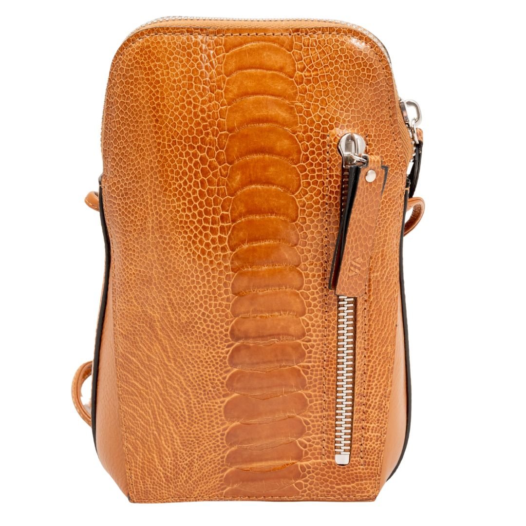 Ostrich Shin Leather Phone Bag - Ostrich Leather Bag