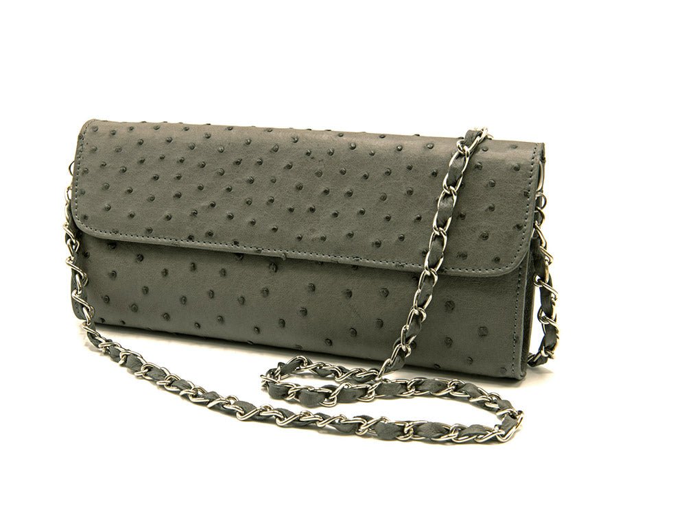 Ostrich clearance clutch bag