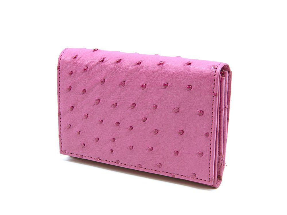 Pink ostrich purse online