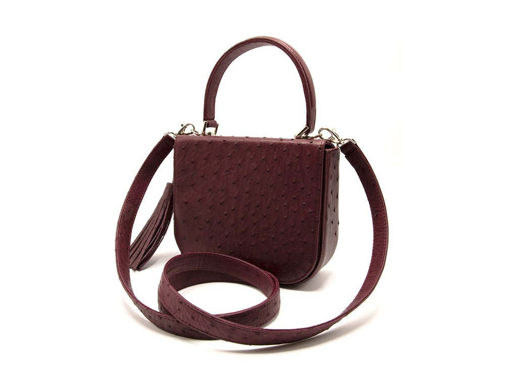 Ostrich Leather Cross Body Bag