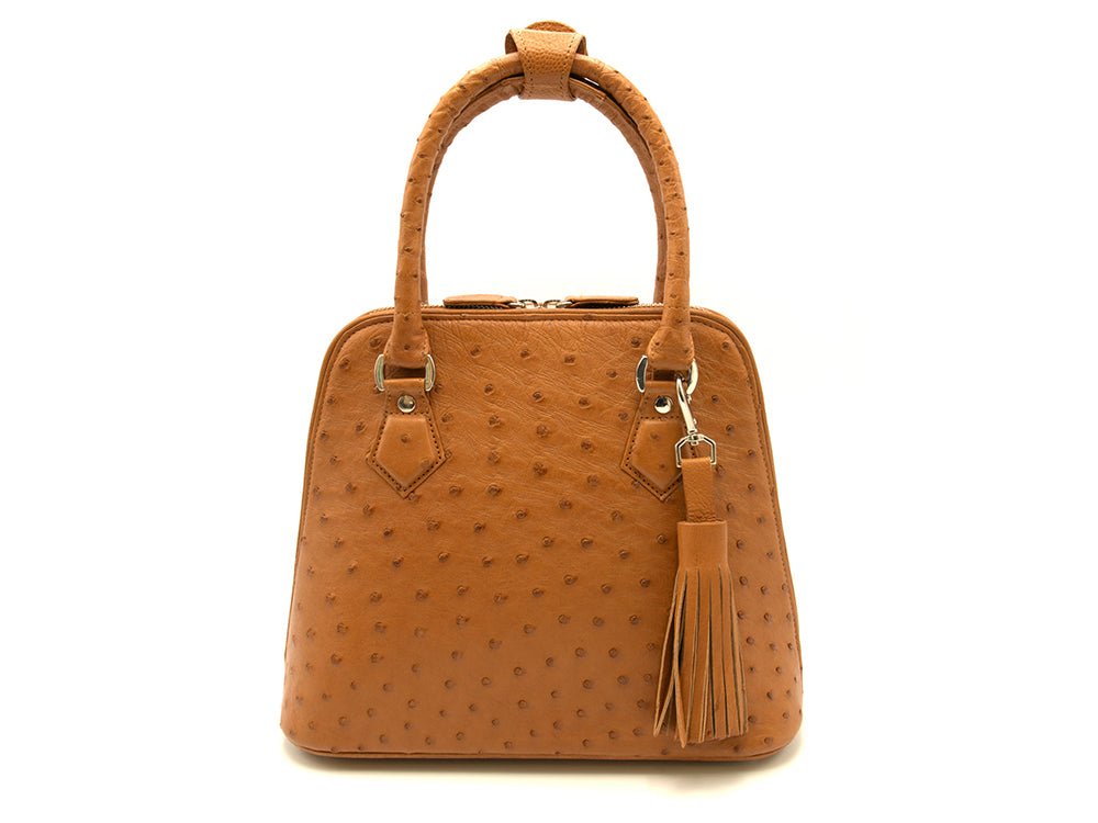 Ostrich leather sale bag