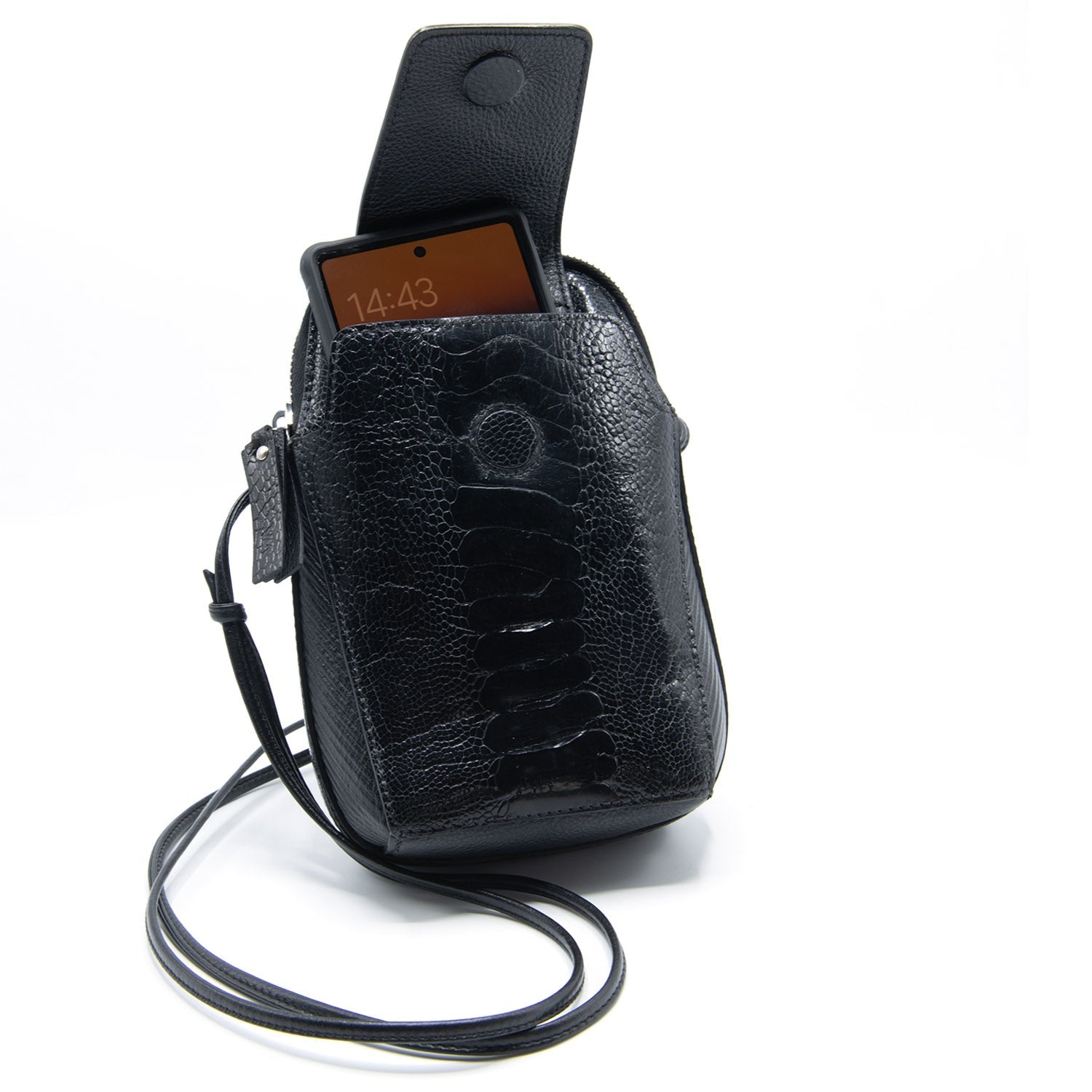 Ostrich Shin Leather Phone Bag for Sale Online