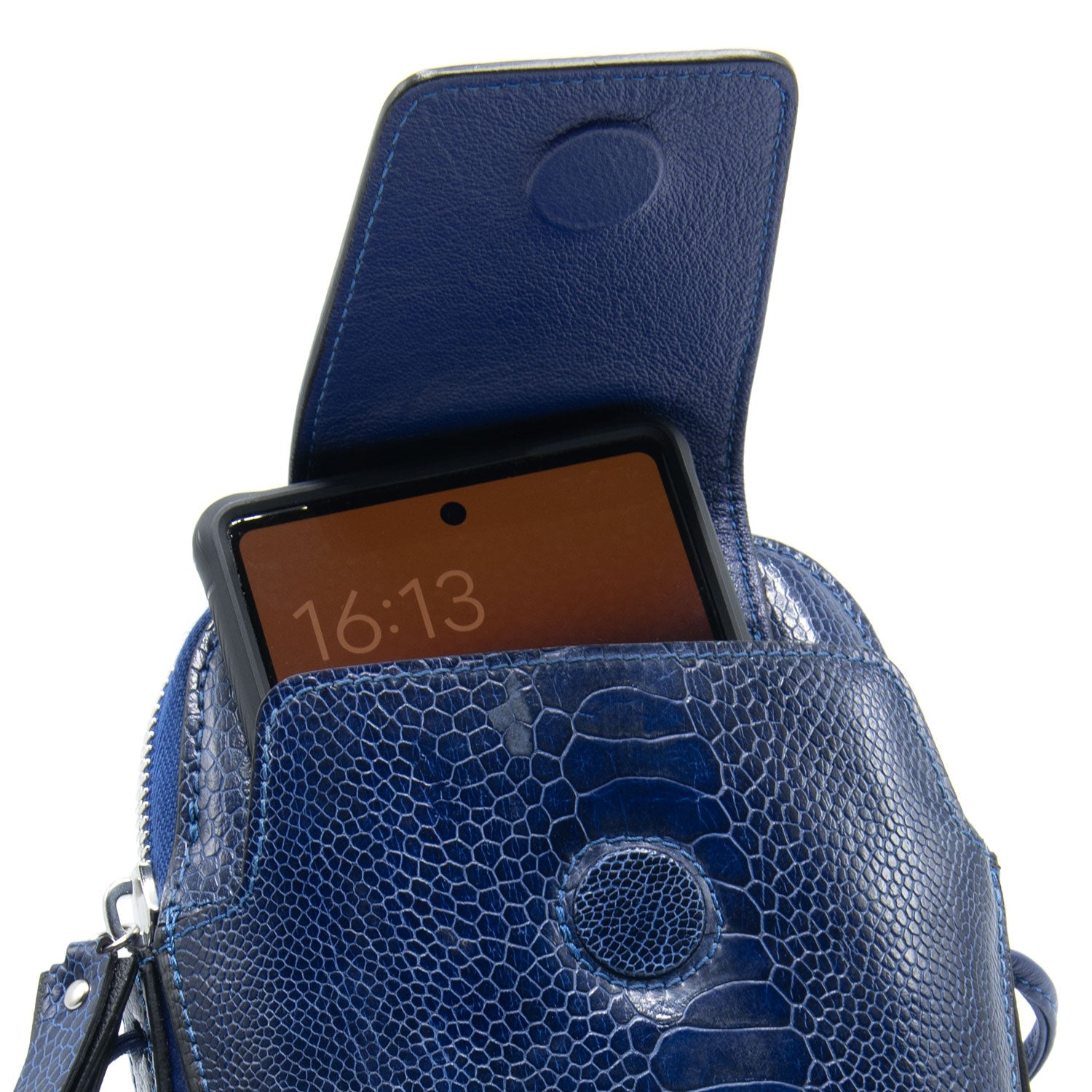 Ostrich Shin Leather Phone Bag