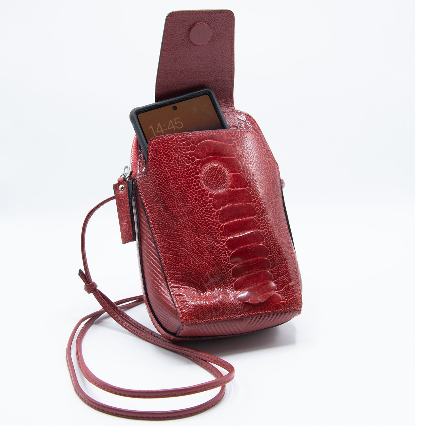 Ostrich Shin Leather Phone Bag for Sale Online