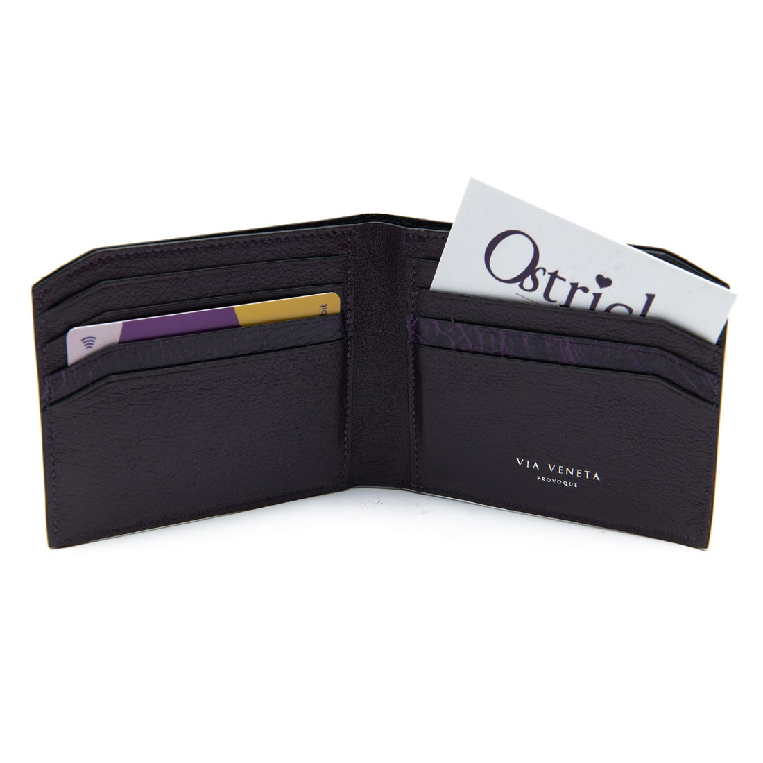 Santa Fe Ostrich Shin Leather Billfold Wallet - Ostrich Leather Wallet